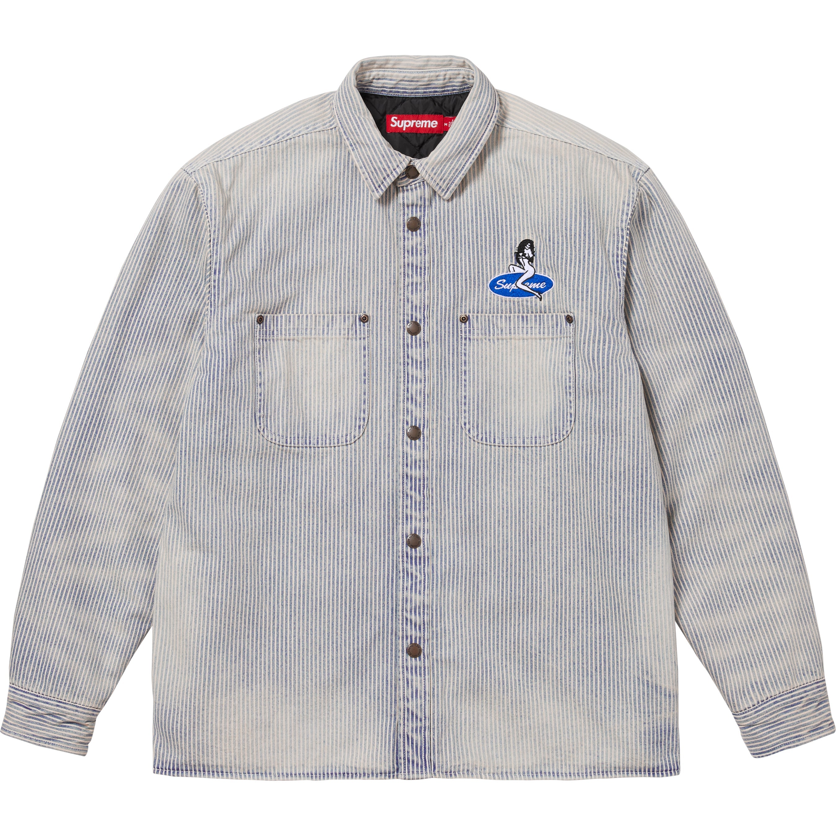 Quilted Lined Denim Snap Shirt view 13